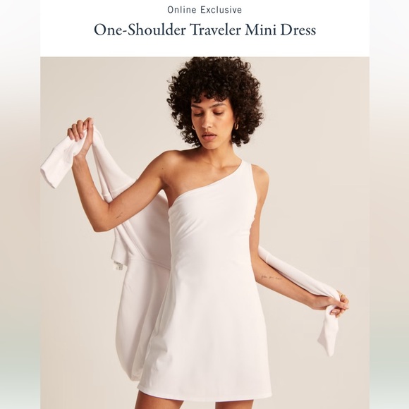 one shoulder traveler mini dress Abercrombie one shoulder traveler mini dress